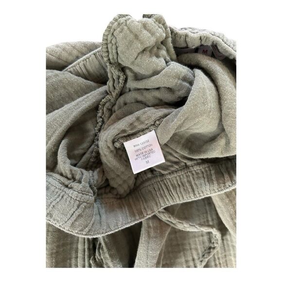 Xirena Pants Womens Medium Joggers Gauze Green Drawstring Cotton - Picture 5 of 8